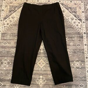 Talbots Black 98% Cotton Straight Leg Side Zip Pants‎